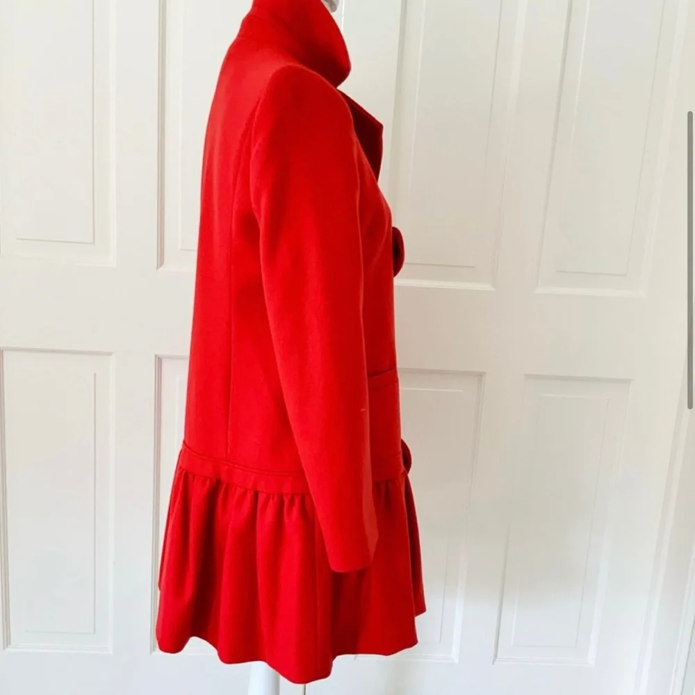 Red Valentino wool blend red coat with bows - Picture 11 of 12